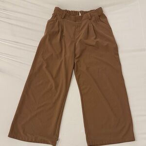 HALARA Tan Elastic-Waist Pants